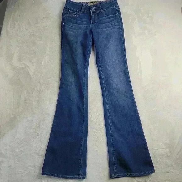 Paige Premium Hidden Hills Boot Cut Flair Bell Jeans Size 24x33 Blue Denim - Picture 1 of 13